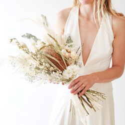 Natural Dried Flower Wedding Bouquet