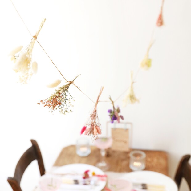Dried Flower Posy Bunting