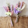 Lisa Angel Handmade Pastel Dried Flower Buttonhole for Weddings