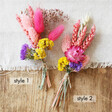 Styles of Handmade Rainbow Brights Dried Flower Buttonholes