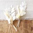 Lisa Angel Handmade White Dried Flower Buttonhole for Weddings