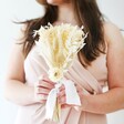 Lisa Angel White Dried Flower Wedding Posy