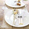 Wedding Personalised Set of Blue and Gold Dried Flower Place Settings From Lisa Angel