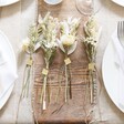 Personalised Set of White and Natural Dried Flower Place Settings Set of 4