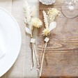 Lisa Angel Personalised Set of White Dried Flower Place Settings