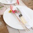 Lisa Angel Set of Rainbow Brights Dried Flower Place Settings on Wedding Table