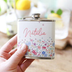 Personalised Flower Hip Flask