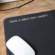 Close Up of Personalised Wireless Charging Mouse Pad