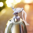 Close Up of Reindeer Christmas Bell Hanging Decoration