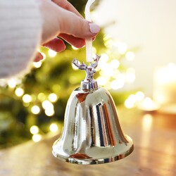 Reindeer Christmas Bell Hanging Decoration