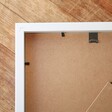 Back Corner of Wooden A4 Photo Frame in White