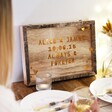 Battery Powered Personalised Heart Detail Wooden Light Box Frame