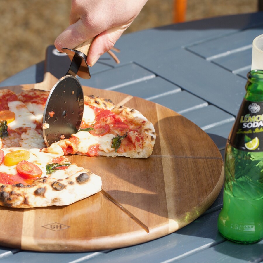 Personalised Serving Board & Pizza Cutter Set Lisa Angel