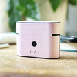 Back of Personalised Song Vegan Leather AirPods PRO Case in Pink