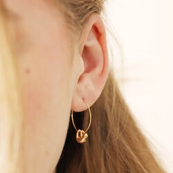 Sloth Hoop Earrings in Gold