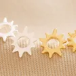 Sunbeam Stud Earrings in Gold With Silver Version