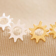 Sunbeam Stud Earrings in Silver With Gold Version