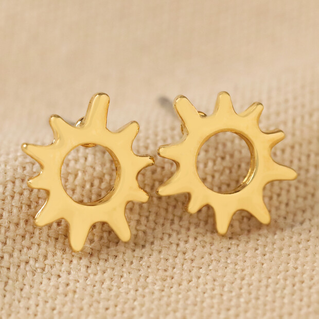 Sunbeam Stud Earrings in Gold