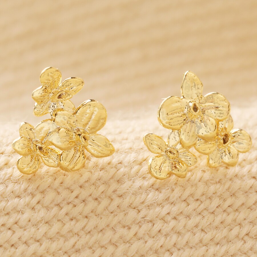 Teeny Tiny Flower Studs - Gold