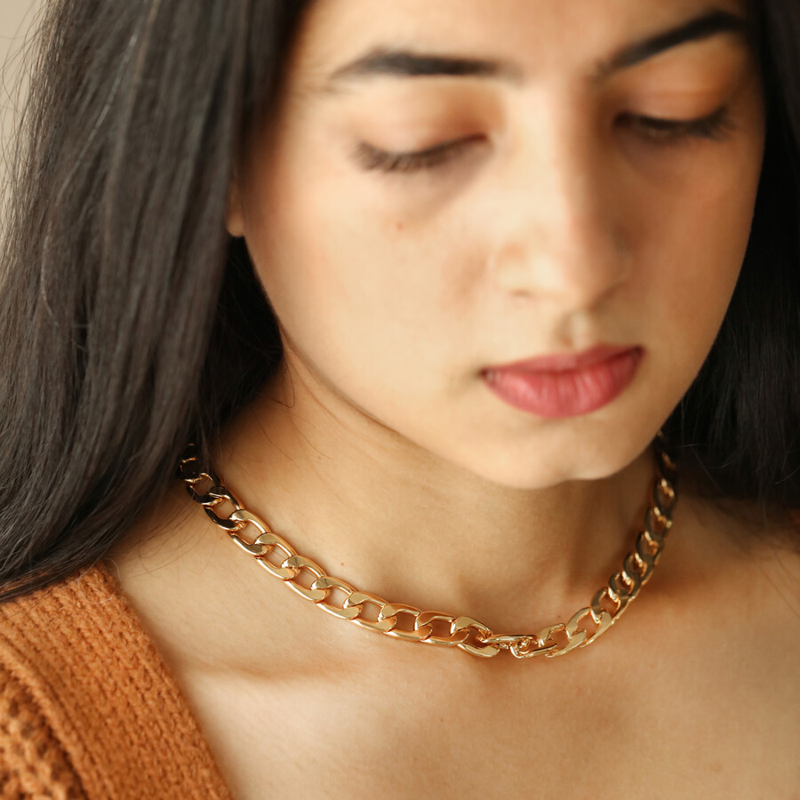 Chunky Chain Necklace in Gold Lisa Angel
