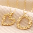 Floral Halo Pendant Necklace in Gold with Other Shape Available in a Heart Shape