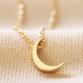 Gold Crescent Moon Necklace