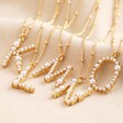 K, L, M, N, and O Irregular Pearl Initial Necklace in Gold