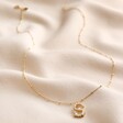 S Irregular Pearl Initial Necklace in Gold Full Length