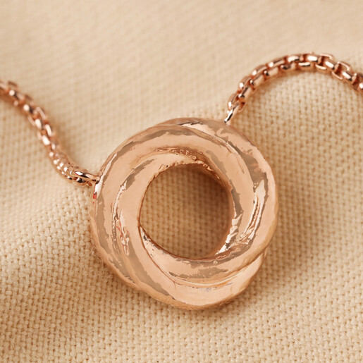 organic molten russian ring pendant necklace rose gold 0v8a5158