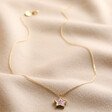 Pink Enamel and Crystal Star Necklace in Gold Full Length