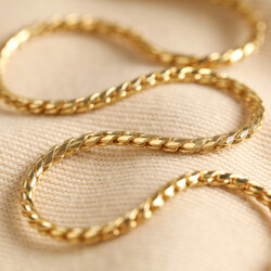 Woven Chain Necklace in Gold