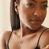 Sun and Moon Charm Necklace in Gold Styled on Model