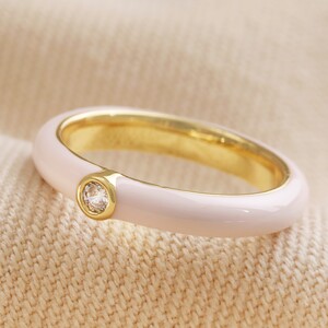 Baby Pink Ring with Gem M/L 