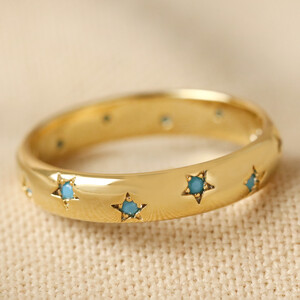 Star Crystal Ring in Gold - L/XL