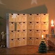 Inside of Personalised Fill Your Own Toy Shop Advent Calendar Showing Drawers