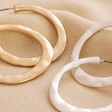 Organic Hammered Hoop Earrings in Silver with Other Colour Available in Gold