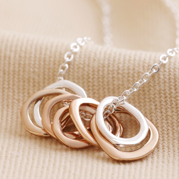 Organic Hoops Pendant Necklace in Silver Organic Hoops Pendant Necklace in Silver