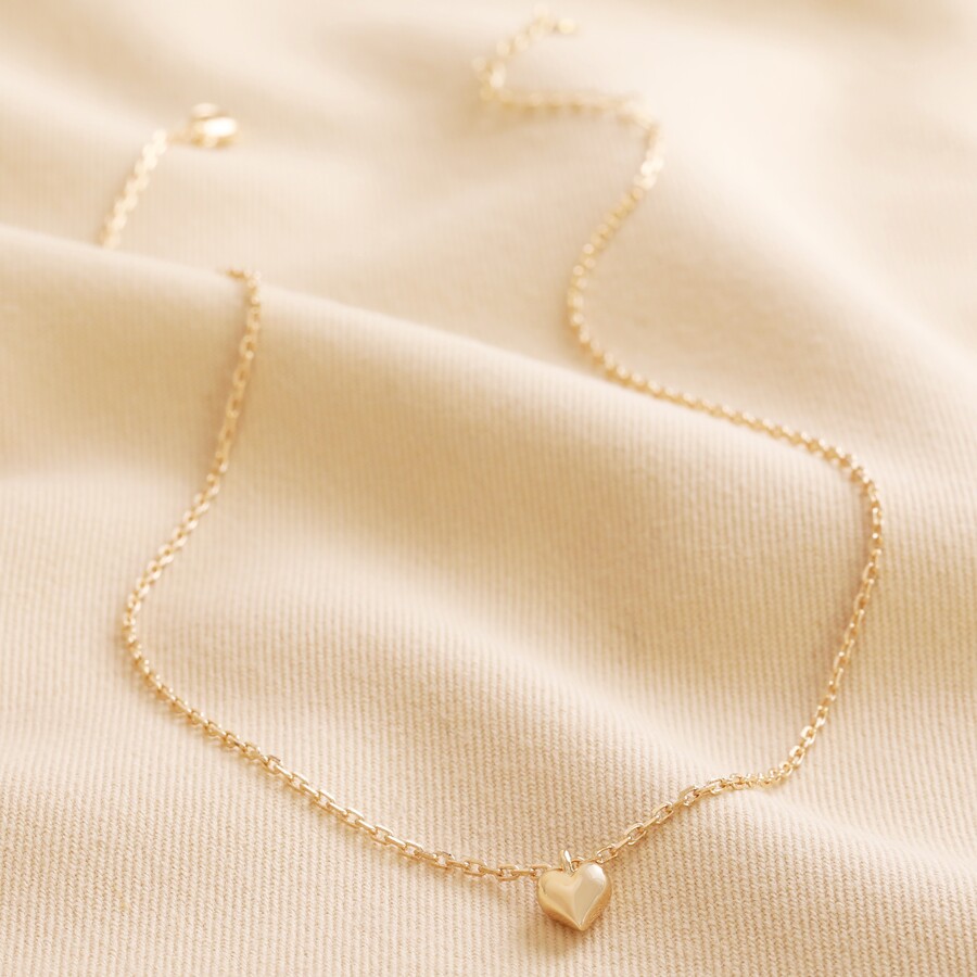 Tiny Heart Pendant Necklace in Gold | Lisa Angel