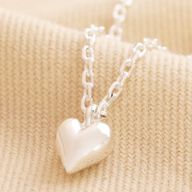 Tiny Heart Pendant Necklace in Silver Tiny Heart Pendant Necklace in Silver