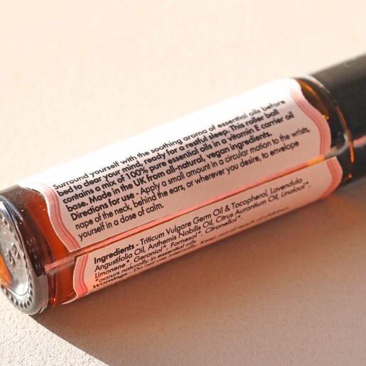Ingredients and Information on Back of Restful Night Pulse Point Roller Ball