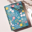 Front Cover of Teal Floral Notebook