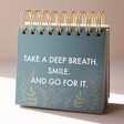 Take a Deep Breath, Smile and Go For It Quote From Weekly Positivity Floral Desktop Flip Chart