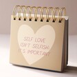 Self Love Isnt Selfish Quote From Weekly Positivity Floral Desktop Flip Chart