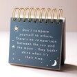 Don't Compare Yourself Quote From Weekly Positivity Floral Desktop Flip Chart