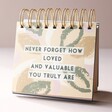 Never Forget How Loved You Are Quote From Weekly Positivity Floral Desktop Flip Chart