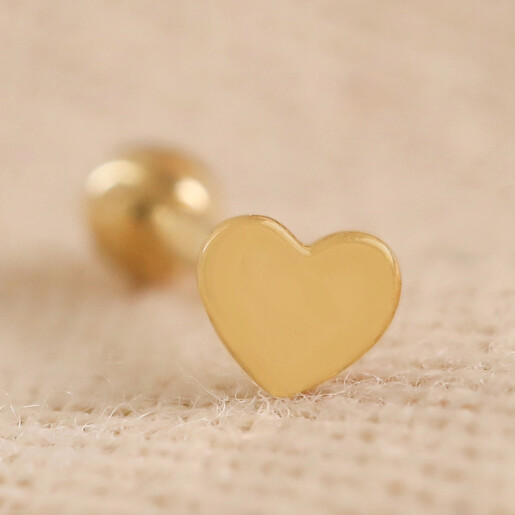 Solid gold deals heart earrings