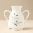 Ceramic Make Today Bee-utiful Twin Handle Bud Vase with Neutral Coloured Background