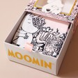 Gift Box Open to Reveal Folded House of Disaster Moomin Love Socks