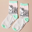 House of Disaster Moomin Love Socks on Pink Background