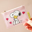 Model Holding House of Disaster Peanuts Snoopy Love Zip Purse
